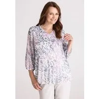FRANK WALDER Klassische Bluse mit Plissee-Struktur