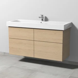 Sanipa 3way Waschtischunterbau zu Geberit iCon Waschtisch mit 4 Auszügen, Eiche-Nordic SM65548