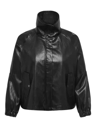 ONLY CARMAKOMA - CARMINI FAUX LEATHER JACKET OTW Black - Gr. - 48