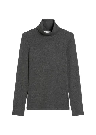 Marc OPolo Casual - Rollkragen-Longsleeve regular rocky grey melange - Gr. - XL