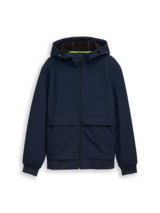 Denim Tom Tailor - Softshell Jacke mit Kapuze sky captain blue - Gr. - L