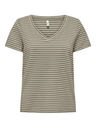 ONLY - ONLVENUS S/S V-NECK SHINE TOP JRS - Gr. - M