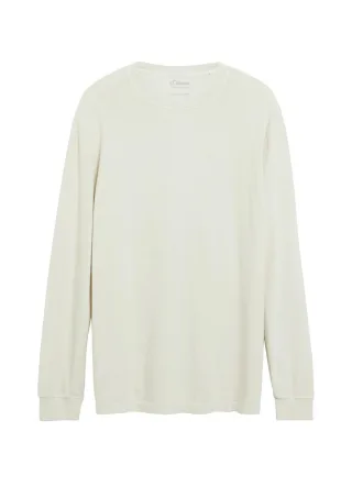 s.Oliver Red Label - Langarmshirt beige - Gr. - M