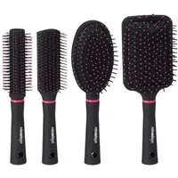 relaxdays Haarbürsten-Set Haarbürste 4er Set, Pink
