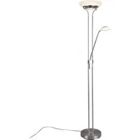Reality Leuchten LED Stehlampe Orson, Dimmer, Lesearm, LED fest integriert, Warmweiß, Getrennt schaltbar,integrierter Dimmer,Memory Funktion