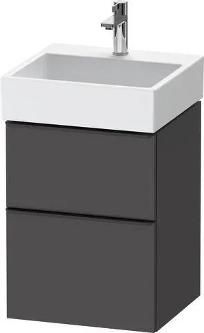 Duravit D-Neo Waschtischunterbau wandhängend Graphit Matt 484x442x625 mm - DE43700BD490000 DE43700BD490000