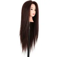 Youyijia Trainingshilfe Frisierkopf Trainingsköpfe Übungskopf Friseur 24" Synthetik Haar