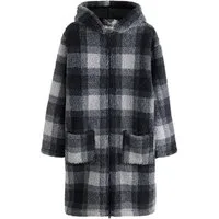 Next Morgenmantel Borg-Morgenmantel mit durchgehendem Reißverschluss, Polyester (recycelt)