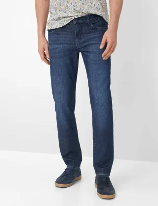 Brax Herren Five-Pocket-Hose Style CADIZ DARK BLUE, denim dunkelblau, Gr. 40/36