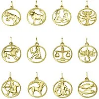 Vivance Kettenanhänger 925/- Sterling Silber vergoldet Sternzeichen Zwillinge