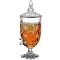Cheffinger Getränkespender Getränkespender Glas mit Zapfhahn 5L Wasserspender Saftspender