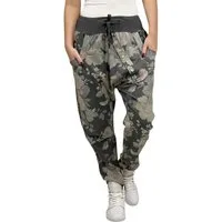Mississhop Boyfriend-Hose Damen Hose Sweatpants Jogginghose Blumen M.130