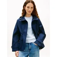 Tommy Hilfiger Outdoorjacke COTTON NYLON UTILITY SHORT PARKA mit verdecktem Reißverschluss