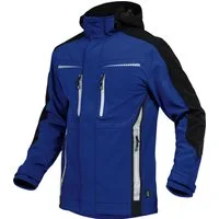 Leibwächter Softshelljacke Flex-Line Herren Übergangsjacke mit Kapuze (atmungsaktive Regenjacke, wasserdichte Softshell Arbeitsjacke) robustes 3-Lagenlaminat-Softshell, Reflektoren für gute Sichtbarkeit