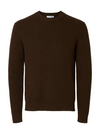 selected men - SLMDANE LS KNIT REG STRUC CREW NECK NOOS - Gr. - M