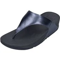 Fitflop LULU LEATHER TOE POST Zehentrenner Metallic Cosmic Blue