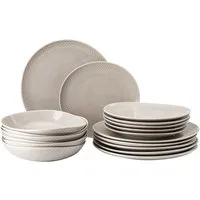 Rosenthal Teller-Set Junto Soft Shell Teller-Set 18tlg, Porzellan, Sets