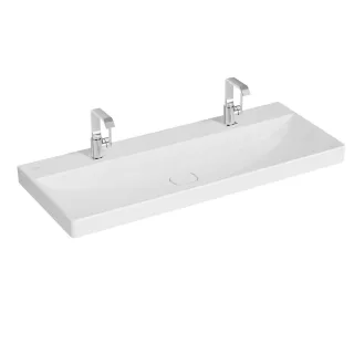 VitrA New Metropole Doppelwaschtisch wandgebunden rechteckig 120 x 47 cm 1 Becken,7530B403-0041 7530B403-0041