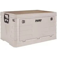 Trucky Faltbox Storage Box 75 L Camping Klappbox Klappkiste 58 x 40 x 33 cm Beige
