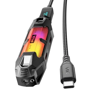 Piva X41 4-in-1 Game Sound Card Adapter Docking Station Type-C PD60W DAC 32bit/384kHz 3.5mm Audio USB2.0 3-stage EQ Tuni