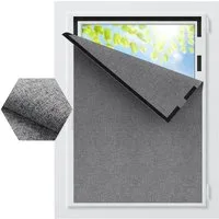 Verdunklungsrollo Fenster Verdunkelung Dachfenster Leinenoptik Material-Upgrade, Agger, für Faltenfreie Verdunklungsrollo ohne Bohren Verdunklungsstoff