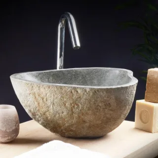 Aufsatzwaschbecken aus Lavastein Steinwaschbecken waschbecken Stein Natur neu