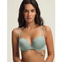 ESOTIQ Push-up-BH Super-Push-up-BH Conway, glatte T-Shirt-Cups, florale Spitze