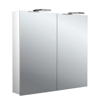 emco Lichtspiegelschrank flat II LED-Leuchte, Aufputz, mit Waschtischbeleuchtung, 2 Türen, 600 mm, 9 979706303