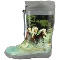 Beck Gummistiefel Pferde Gummistiefel (wasserdichter, robuster, schmaler Stiefel, für trockene Füße bei Regen und im Pferdestall) herausnehmbare Innensohle, weicher flexibler Naturkautschuk