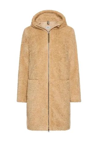 camel active - Teddy Mantel mit Kapuze cashmere - Gr. - 46