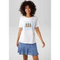 Aniston CASUAL T-Shirt mit tropischem Ananas-Frontdruck
