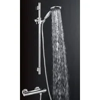 Schütte Duschsystem Aquasave, Höhe 60 cm, 5 Strahlart(en), Set, Duschsystem mit Thermostat, Duschkopf mit Schlauch und Halterung