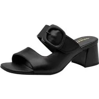 Tamaris WIDE FIT comfortFit aus Leder Blockabsatz Pantolette comfortFit
