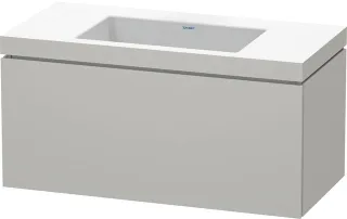 Duravit L-Cube c-bonded Set wandhängend Betongrau Matt 1000x480x500 mm - LC6918N0707 LC6918N0707