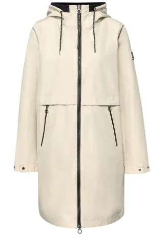 Street One - Parka mit Kapuze und 2-Wege-Zipper powder beige - Gr. - 36