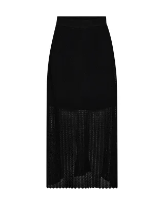 MOS MOSH - MMHopi Plain Knit Skirt black - Gr. - M