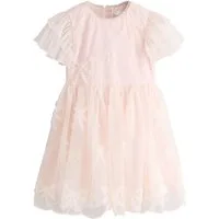 Next Partykleid Festliches Mesh-Kleid mit Schleife und Verzierung (1-tlg)
