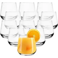 KONZEPT Gläser-Set 310 ml kleine Saftgläser, universal und spülmaschinenfest, 12-tlg., ideal als Trinkgläser, Wassergläser, Whiskygläser
