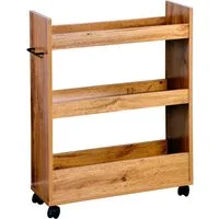 KESPER® Küchenregal Nischenregal, 1-tlg., mit 3 Abstellflächen und 4 Rädern, davon 2 mit Bremse