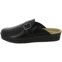 Beck Herren-Clogs Leo mit einer Schnalle Hausschuh (sehr bequeme Wohlfühl-Schuhe, für Zuhause und Draußen) Obermaterial und Decksohle aus echtem Leder