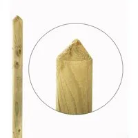 Mega-Holz Holzzaun Zaunlatten-Paket Halbpalisade Kiefer - 80x3x6 cm 20 Stk. Zaunbretter, (Sparset, 20-St), Zaunleisten, Spitzer Kopf & Kesseldruckimprägniert