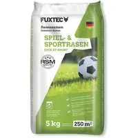 FUXTEC Rasensamen FX-RSSP5, 5 kg, Hohe Keimfähigkeit, belastbar und trittfest, Neu- und Nachsaatflächen