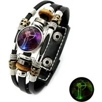Stelby Armband mit Gravur Armband Sternzeichen Schütze mit 3D Gravur im Glas (Weihnachtsgeschenk, Geburtstagsgeschenk, Valentinstaggeschenk, modern, minimalistisch), langlebig, pflegeleicht, unisex