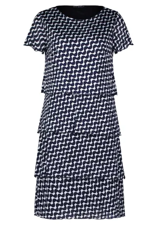 Betty Barclay - Stufenkleid dunkelblau/weiß - Gr. - 36