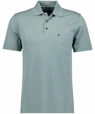 RAGMAN - Softknit-Polo fishnet Minze - Gr. - L