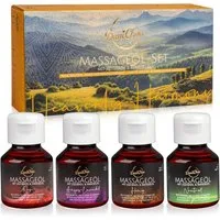 DaniChou Massageöl Heavenly Harmony Probierset - 4x 50ml Massageöle, Massage Öl, Wellness & Massage - Ideal als Geschenkset, 4-tlg., Natürliche Öle - Rose, Honig, Neutral, Amyris-Lavendel