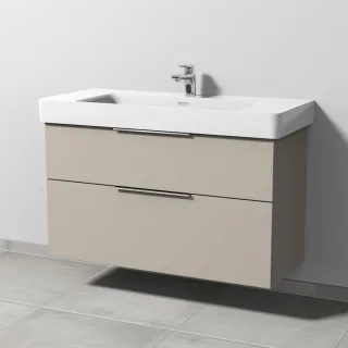 Sanipa 3way Waschtischunterbau zu Laufen Pro S Waschtisch mit 2 Auszügen, Kaschmir-Matt UP7701U