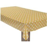 laro Tischdecke Wachstuchtischdecke Punkte Modern Gelb PVC Eckig