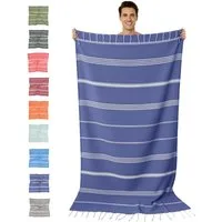 furora HOLIDAY Saunatuch Strandtuch Hamamtuch: groß 100x200 cm Saunatuch, Strandhandtuch dünn, Strandtuch Saunatuch aus 100% Baumwolle Strandtuch Set