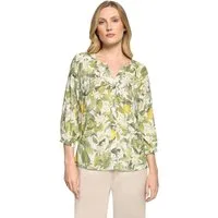 Cartoon Schlupfbluse Damen mit Knopfleiste